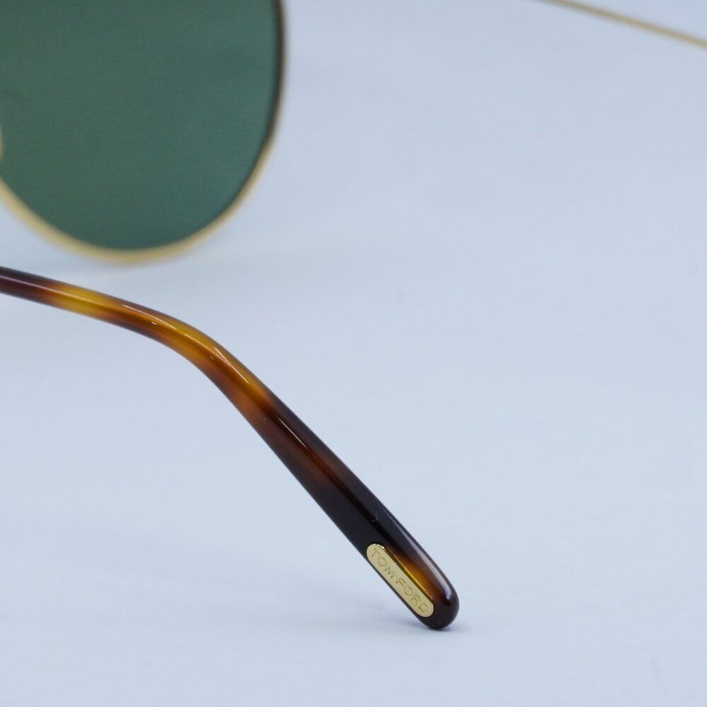🕶️ New Tom Ford Raphael 02 FT0995 30N Sunglasses - Gold Frame, Green Lenses - Picture 8 of 11